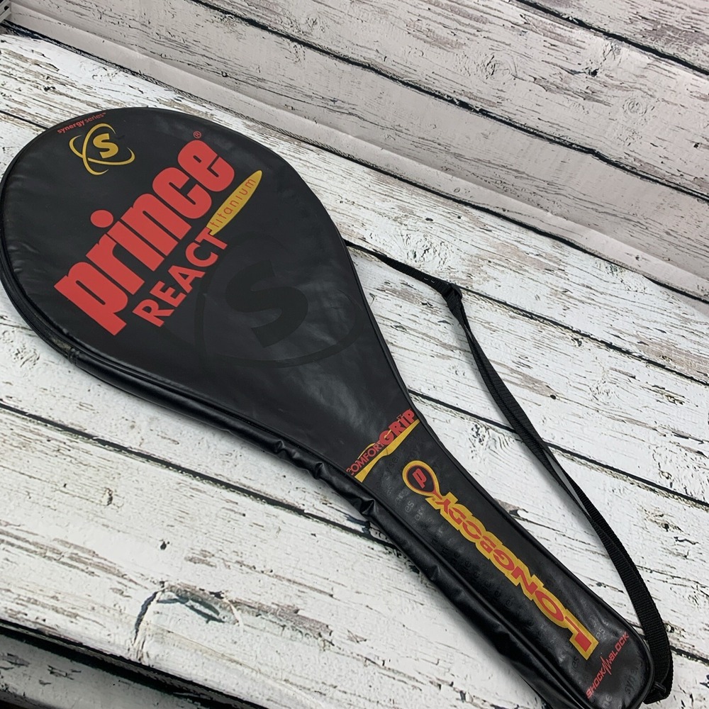 Prince React Millennium Tennis Racquet Racket Cover‎ Case Black Red Longbody